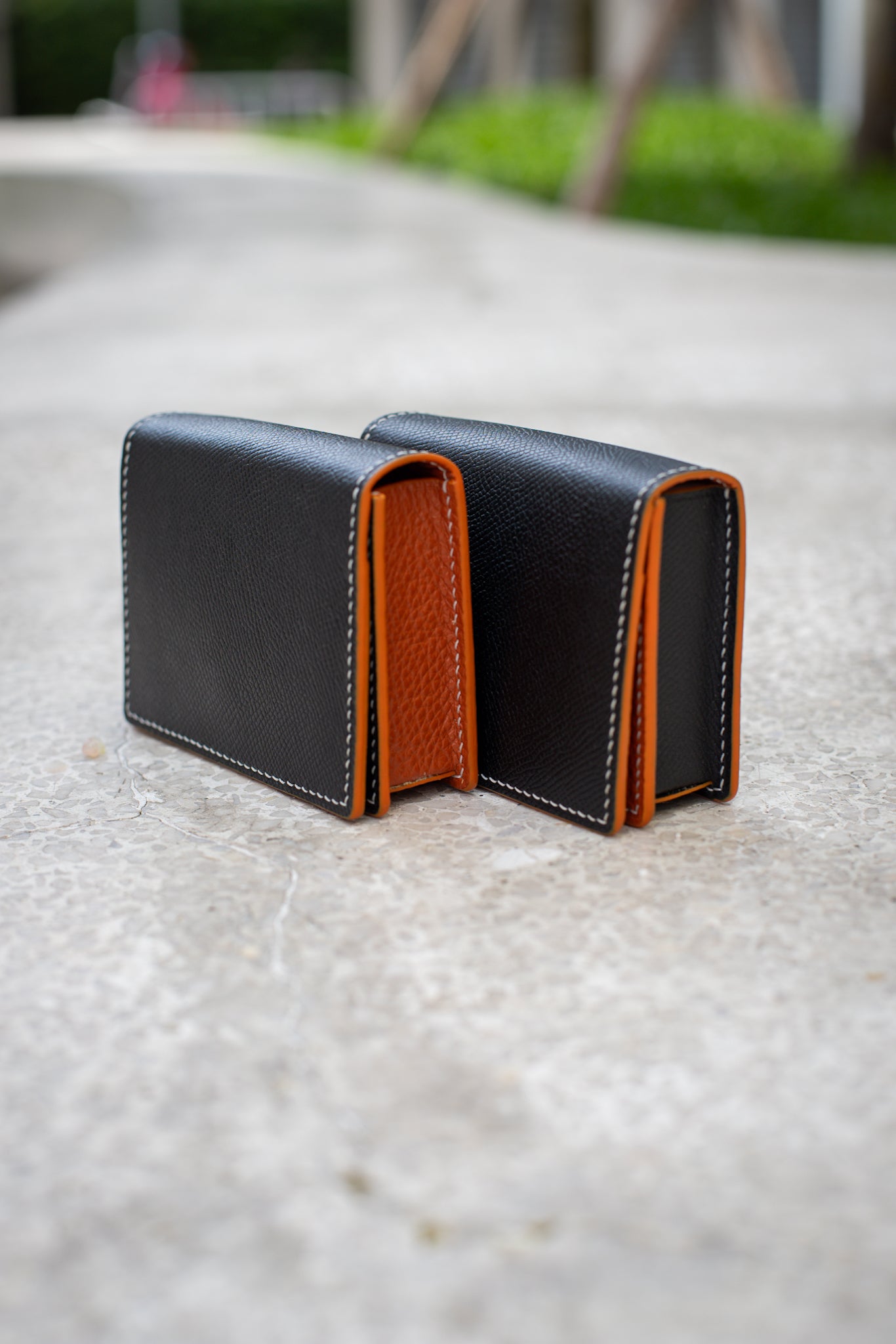 Premium Leather Playing Cards Case - Single Deck with Gaff Card or ATM Slots
