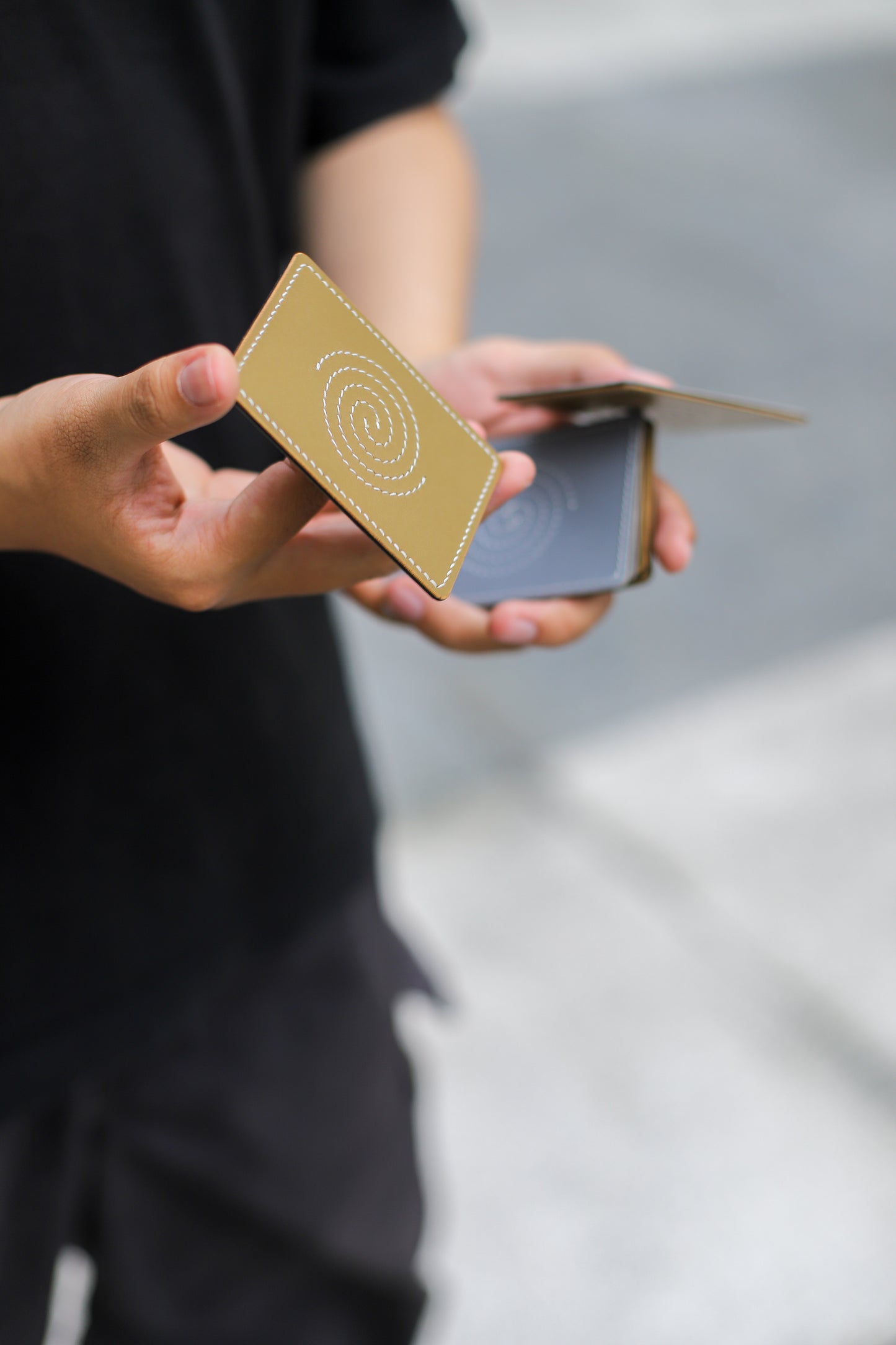 Leather Packet Trainer - Spiral Stitched