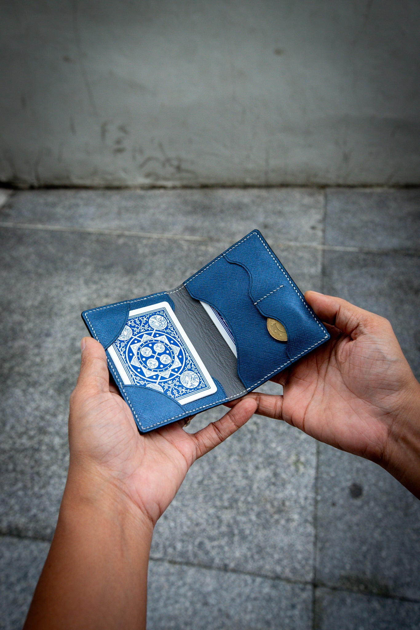 Magician's Coins & Packets Tricks Holder Wallet - Handmade Leather