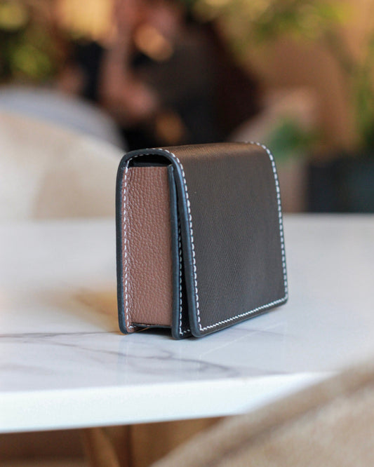 Premium Leather Playing Cards Case - Single Deck with Gaff Card or ATM Slots