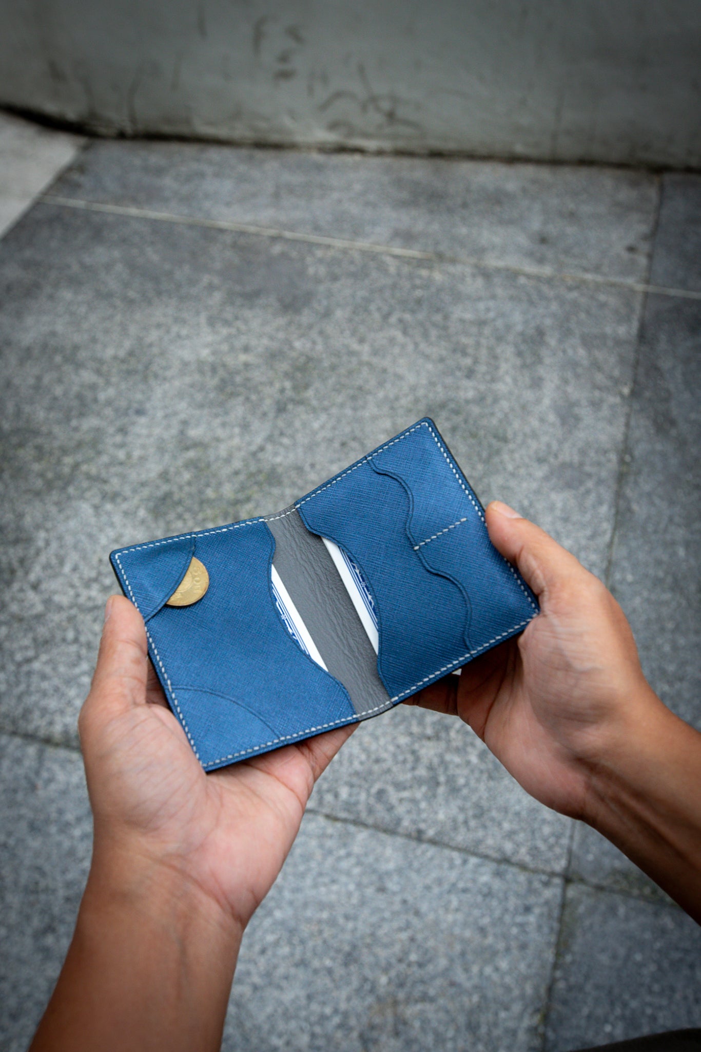 Magician's Coins & Packets Tricks Holder Wallet - Handmade Leather